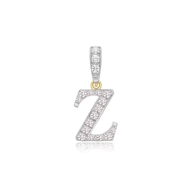 9ct Yellow Gold Zirconia Initial Pendant PN801/Z