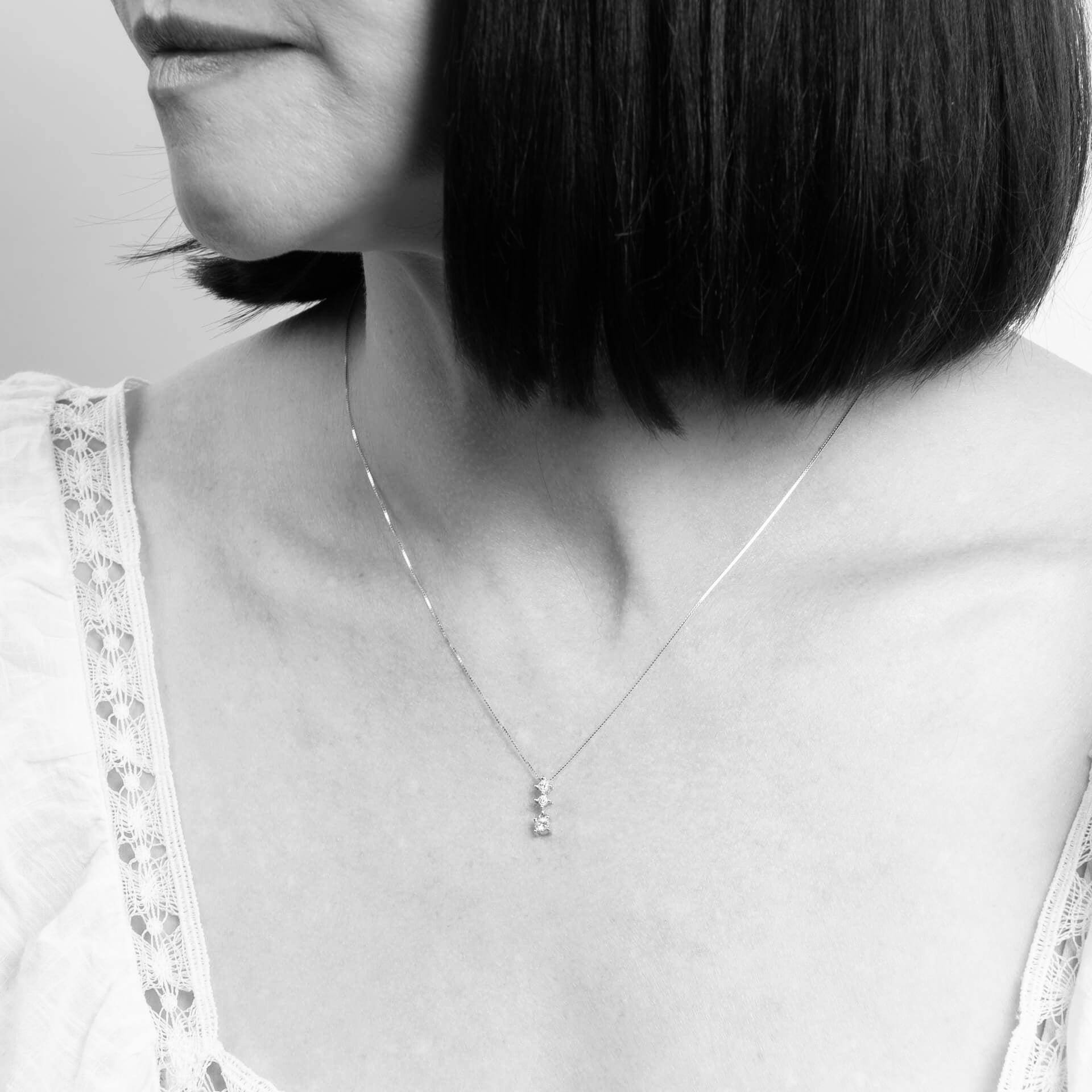 Elements Gold Diamond Trilogy Drop Pendant