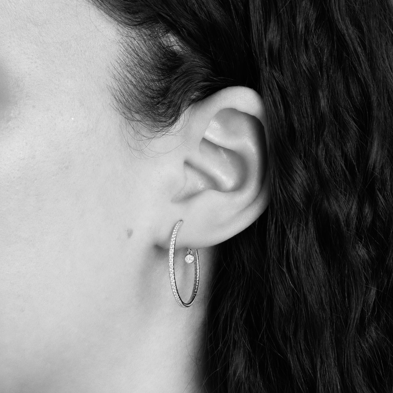 Diamonfire Creole Hoop Earrings