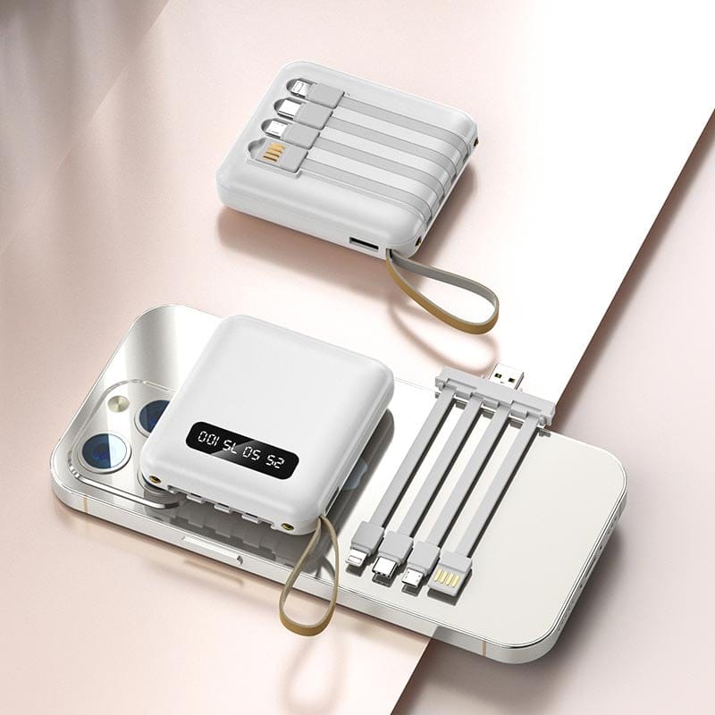 ChargeGo Mini Power Bank 20000mAh with 4 Cables
