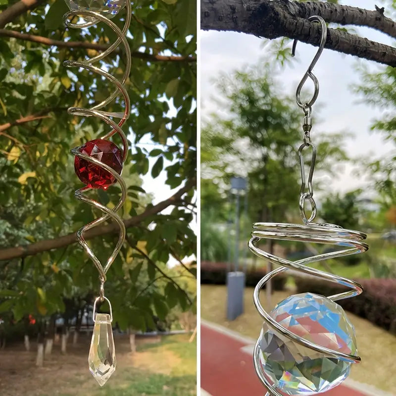 1+1 FREE | CrystalTwister™ - Metal Crystal Spiral Wind Chime