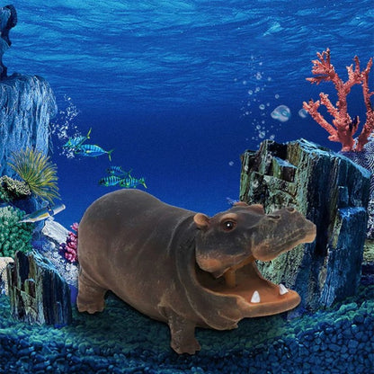 HippoPop Fish Tank Hippo Bubble Decoration Set