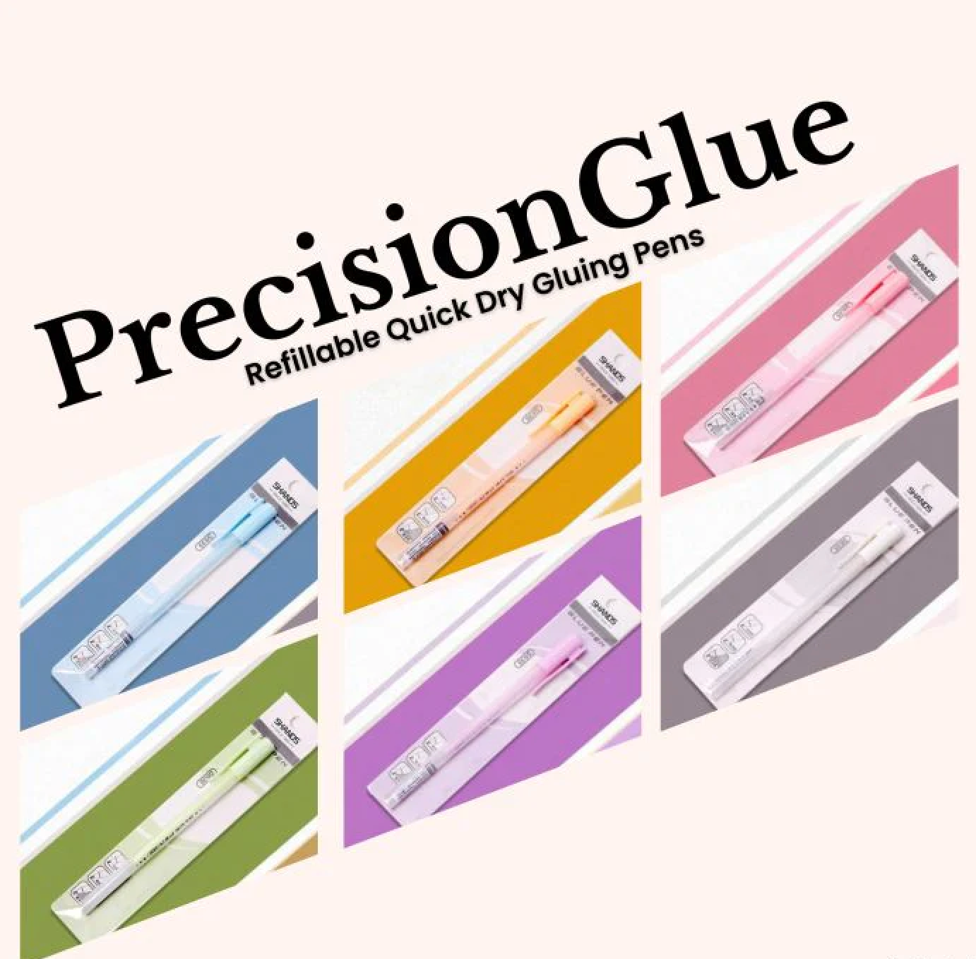 PrecisionGlue Refillable Roller Tip Gluing Pens