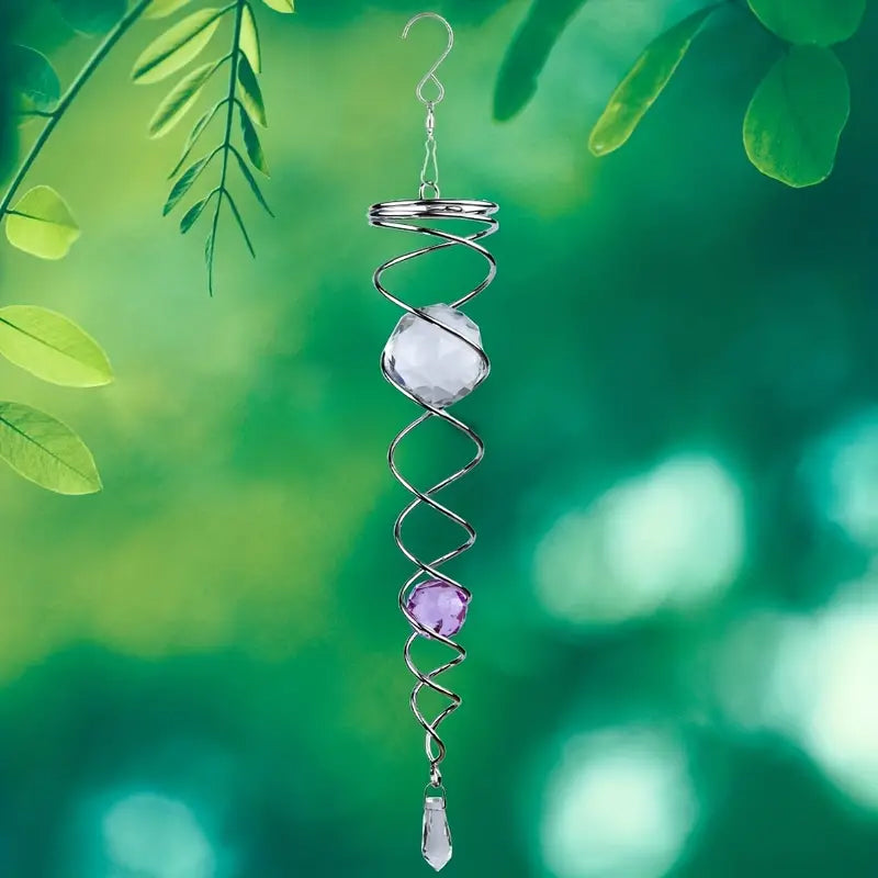 1+1 FREE | CrystalTwister™ - Metal Crystal Spiral Wind Chime
