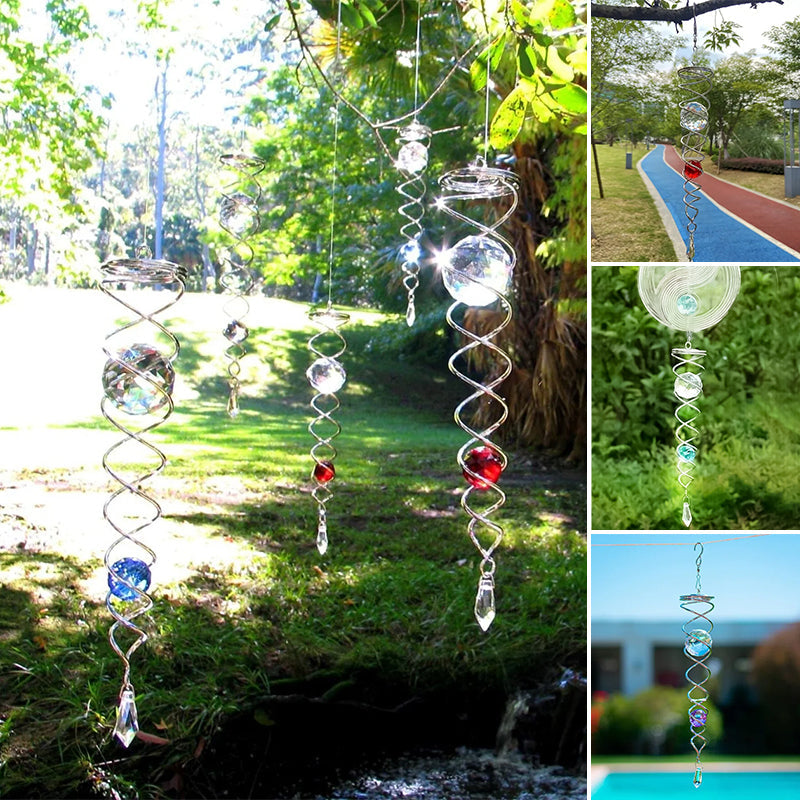 1+1 FREE | CrystalTwister™ - Metal Crystal Spiral Wind Chime