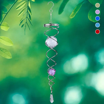 1+1 FREE | CrystalTwister™ - Metal Crystal Spiral Wind Chime