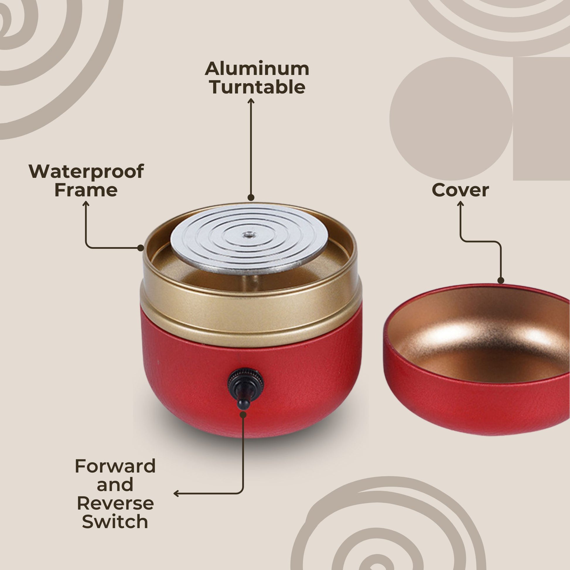 Poterio Mini Portable Pottery Machine | 8 Sculpting Tools Included