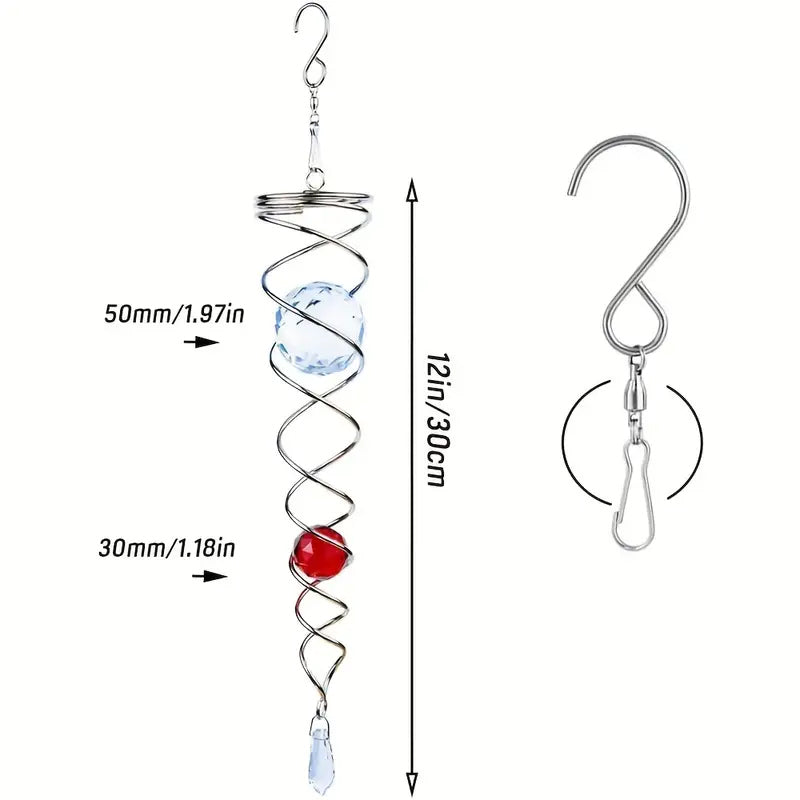 1+1 FREE | CrystalTwister™ - Metal Crystal Spiral Wind Chime