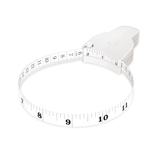 Body Measuring Tape 60 Inch Weight Loss Retractable Measure Tape with Lock Pin and Push Button for Fitness, Tailor, Sewing White