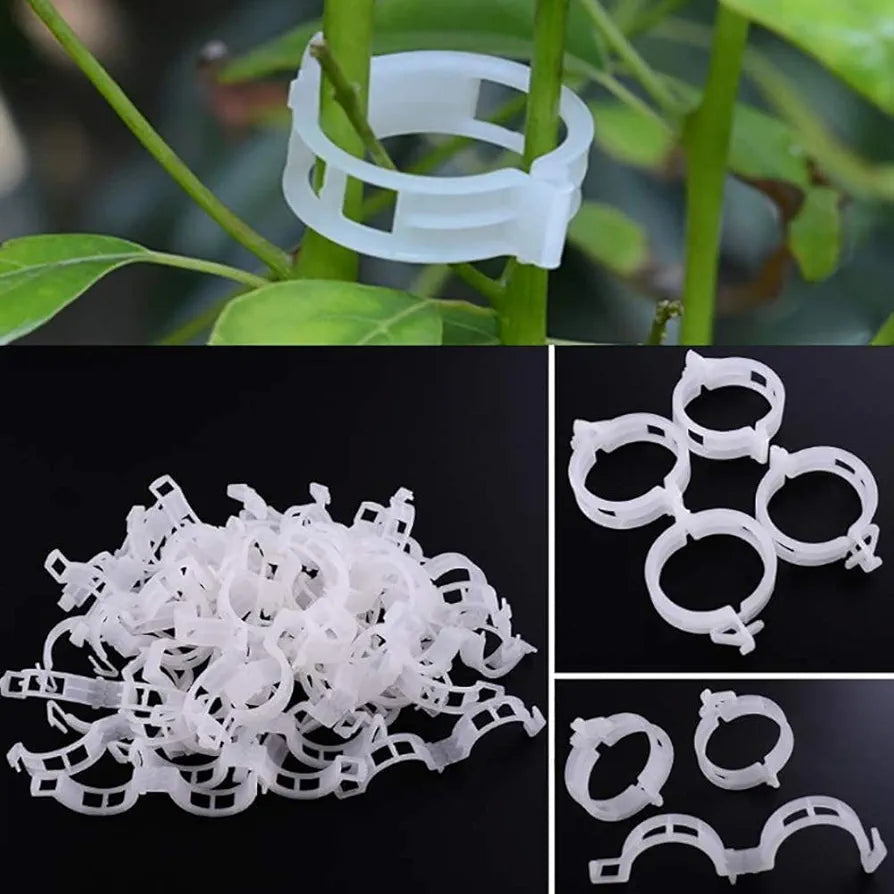 Winmany 100 Pcs Garden Plant Clips for Tomatoes - Connect Plants, Twines, Trellis, Cages, Climbing Plants and Vegetables