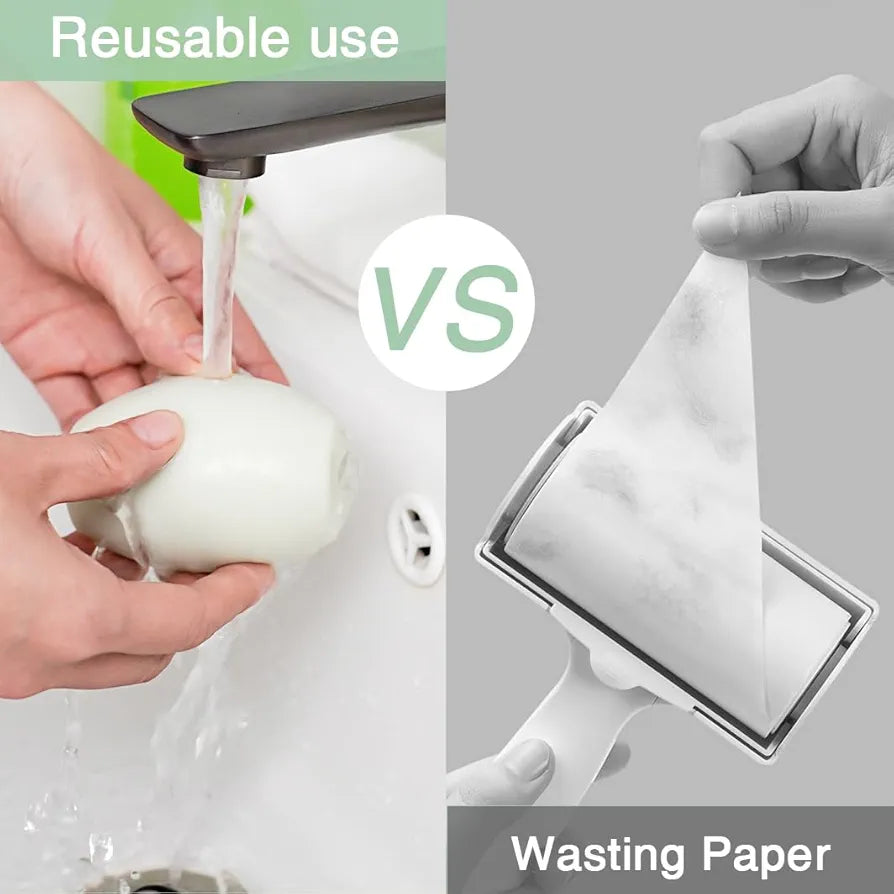Reusable Lint Roller Ball, Mini Travel Size Lint Roller for Clothes, On The Go Small Portable Lint Ball Remover for Clothes and Pet Hair, Extra Sticky & Washable Gel 