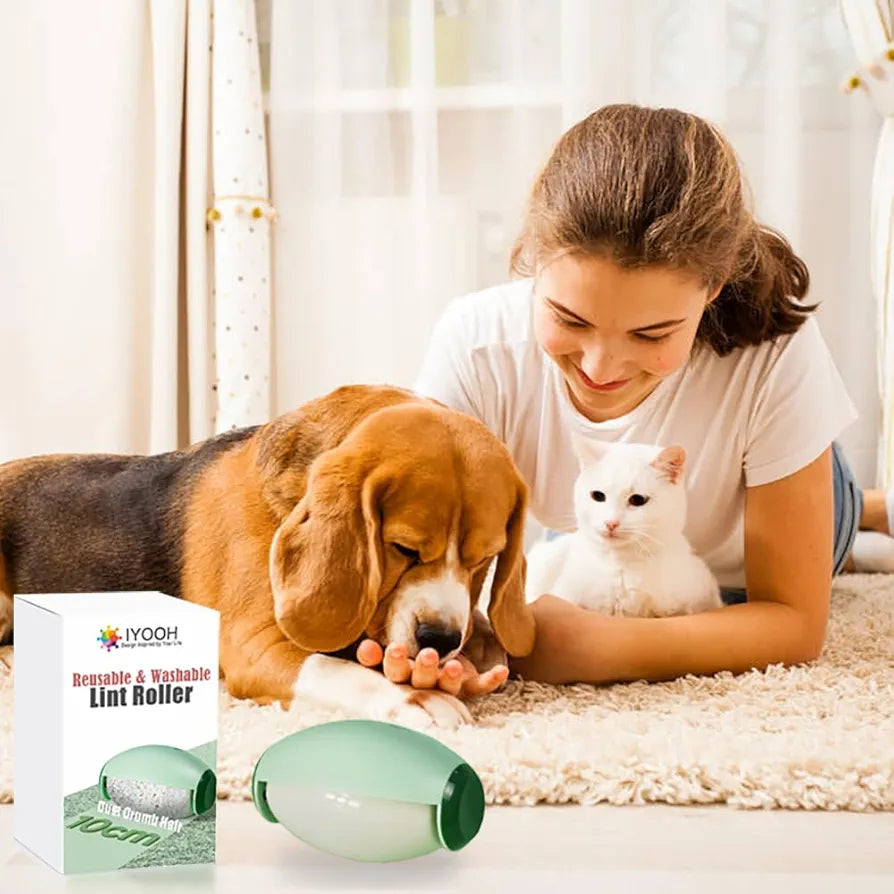 Reusable Lint Roller Ball, Mini Travel Size Lint Roller for Clothes, On The Go Small Portable Lint Ball Remover for Clothes and Pet Hair, Extra Sticky & Washable Gel 