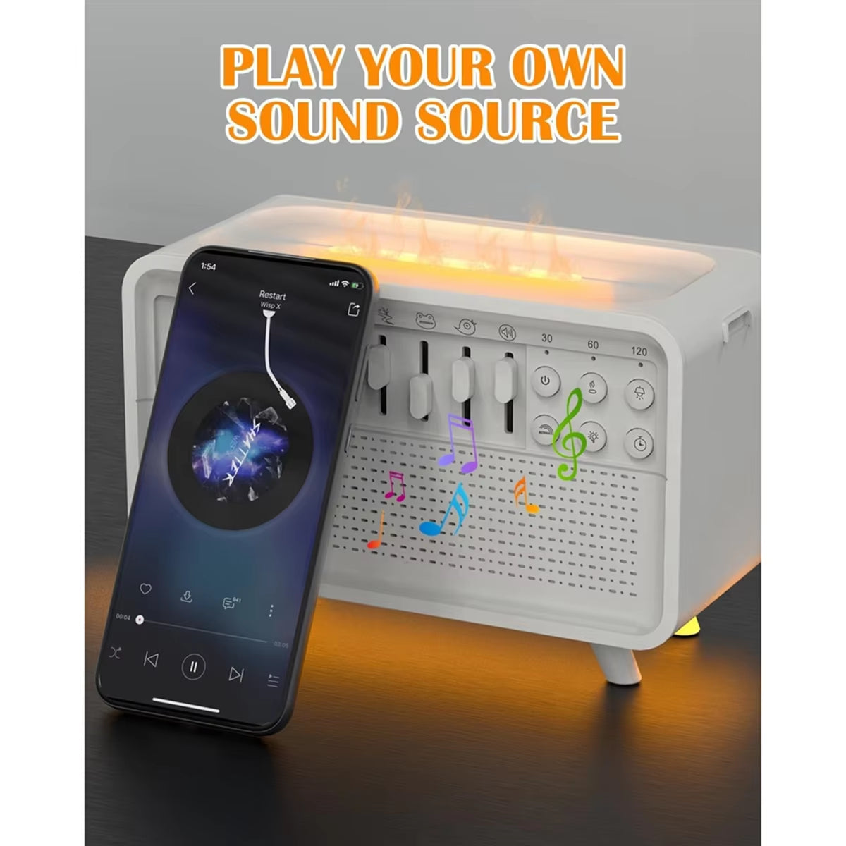 3 In 1 Bluetooth Speaker White Noise Sleep Night Light