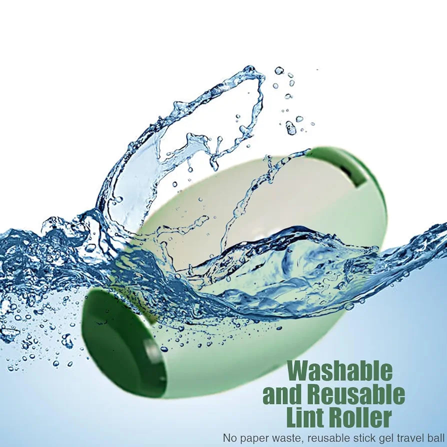 Reusable Lint Roller Ball, Mini Travel Size Lint Roller for Clothes, On The Go Small Portable Lint Ball Remover for Clothes and Pet Hair, Extra Sticky & Washable Gel 