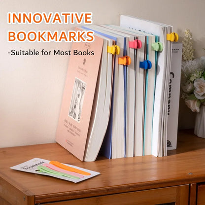 3pcs Silicone Automatic Bookmarks, Book Lovers Gifts for Reading Women, Men, Kids, Readers, Unique Cute Book Page Holder Accessories, Stay in Place and Follow as You Read