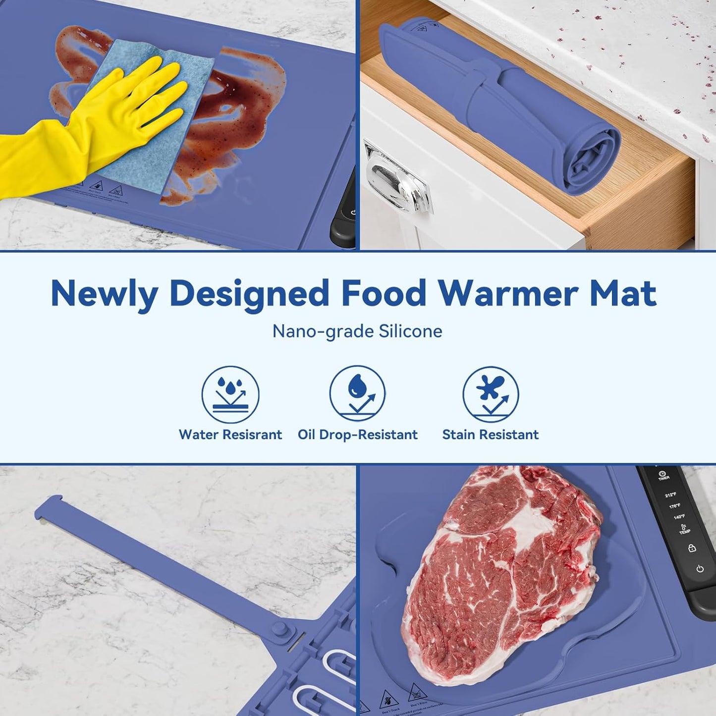 🔥Hot Sale - 50% OFF🔥 Food Warming Mat – An Efficient Solution to Keep Food Hot