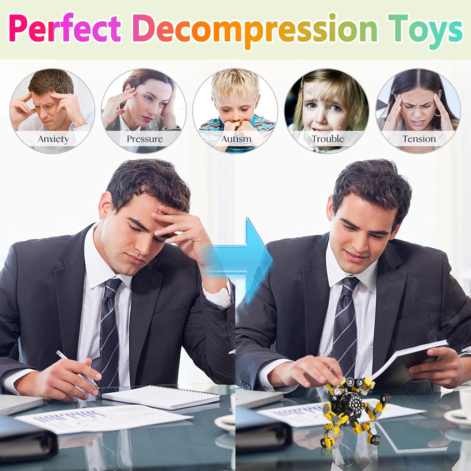 FidgetFlex™ Stress‑Relief Spinner Fun