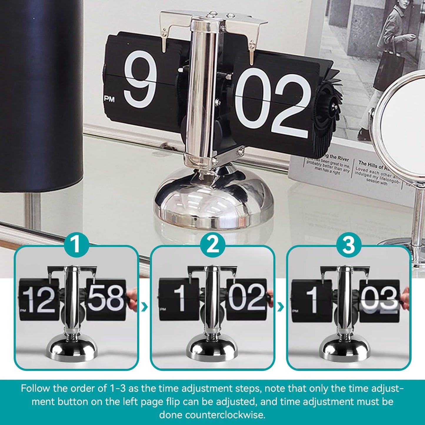 HERCHR Flip Desk Clock