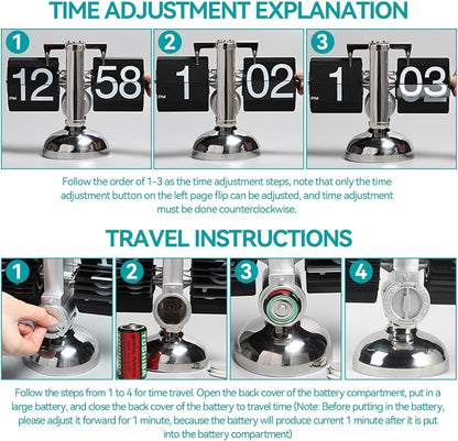HERCHR Flip Desk Clock
