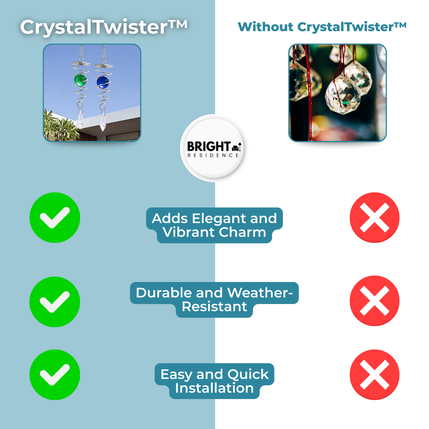 1+1 FREE | CrystalTwister™ - Metal Crystal Spiral Wind Chime