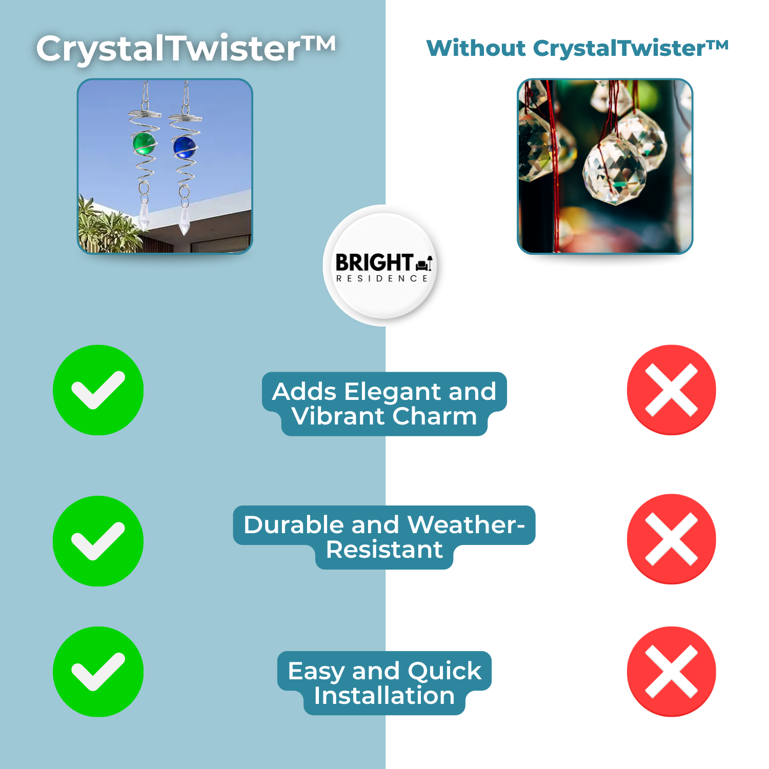 1+1 FREE | CrystalTwister™ - Metal Crystal Spiral Wind Chime