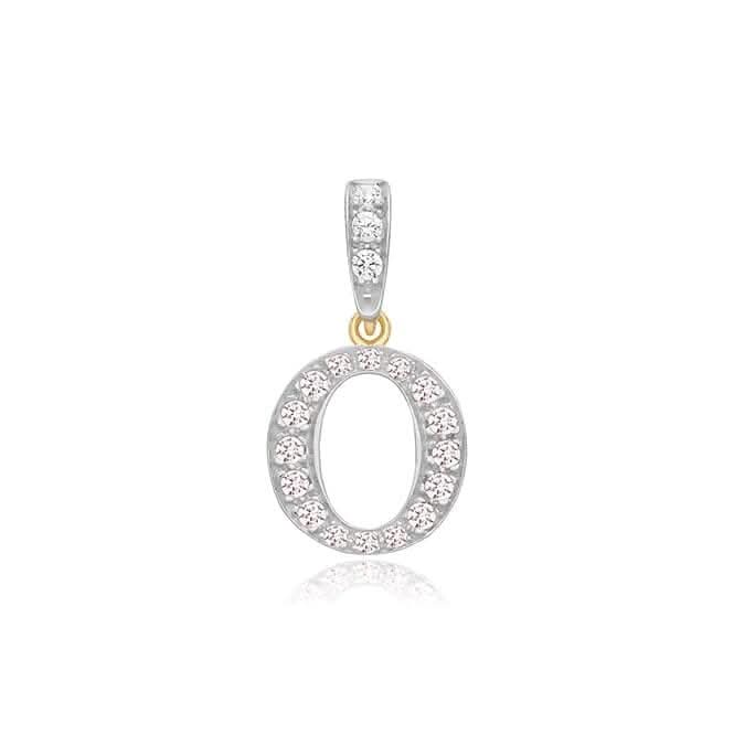 9ct Yellow Gold Zirconia Initial Pendant PN801/O