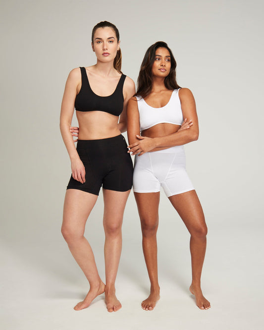 The Organic Cotton Boyfriend Boxer 2 Pack - Black & White