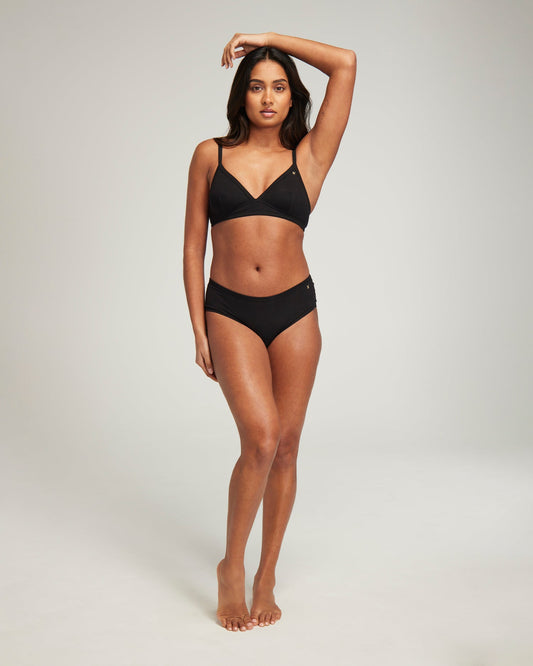 The Organic Cotton Midi Brief 2 Pack - Black