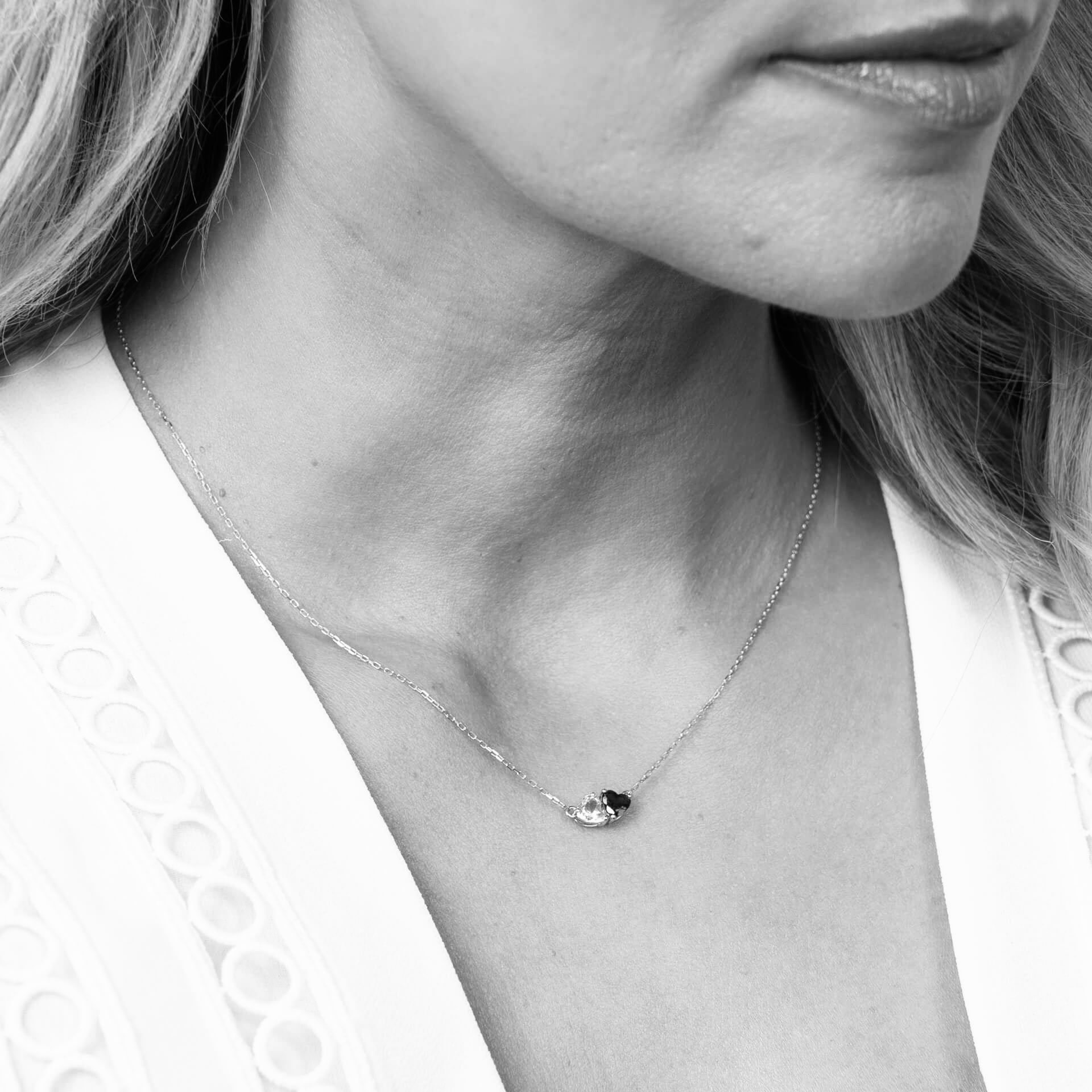 Elements Gold Toi et Moi Heart Necklace