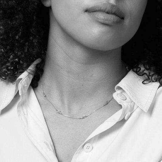 Elements Gold U Shape Link Station Necklace