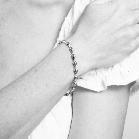 Elements Gold Organic Droplet Tennis Bracelet