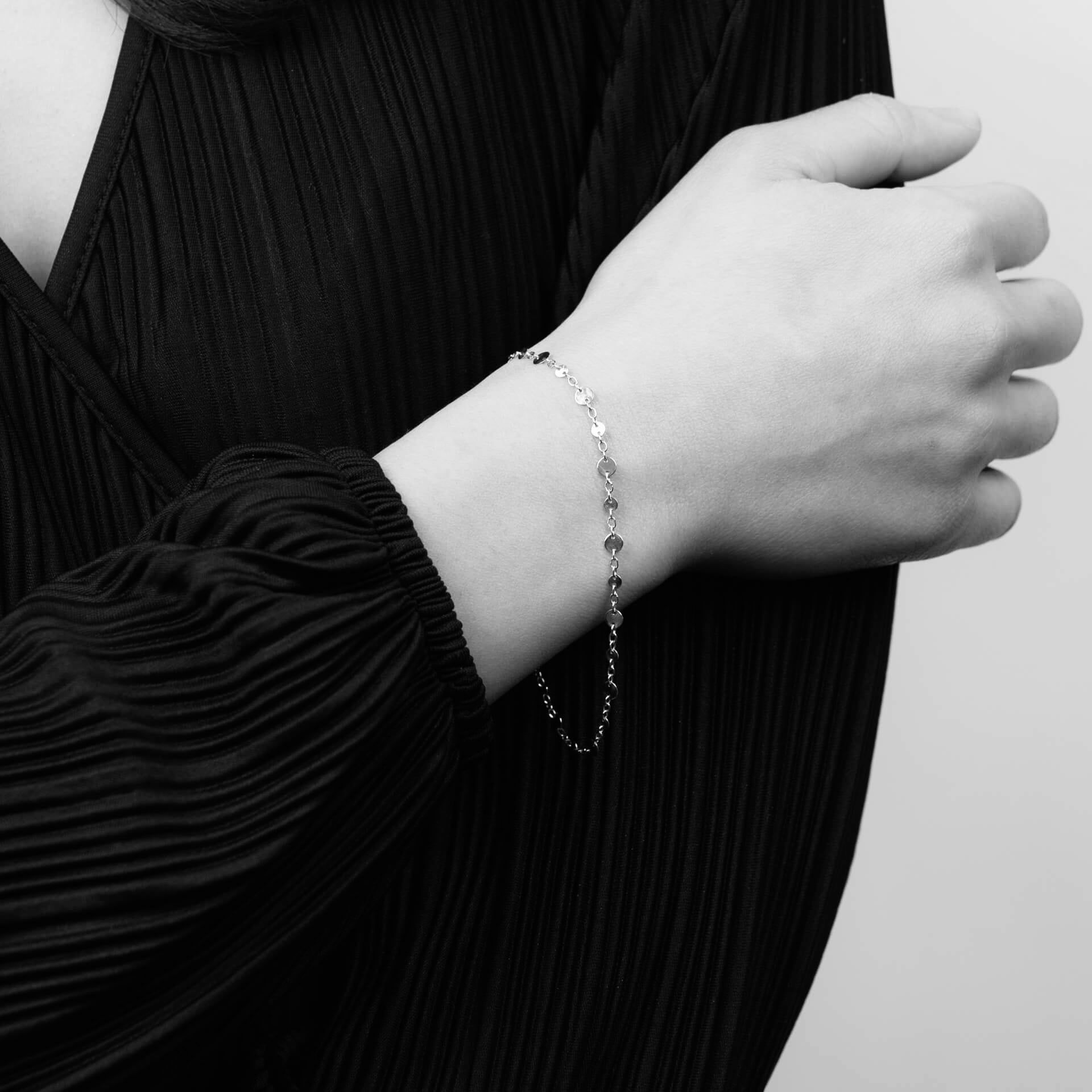 Elements Gold Discs and Chain Bracelet