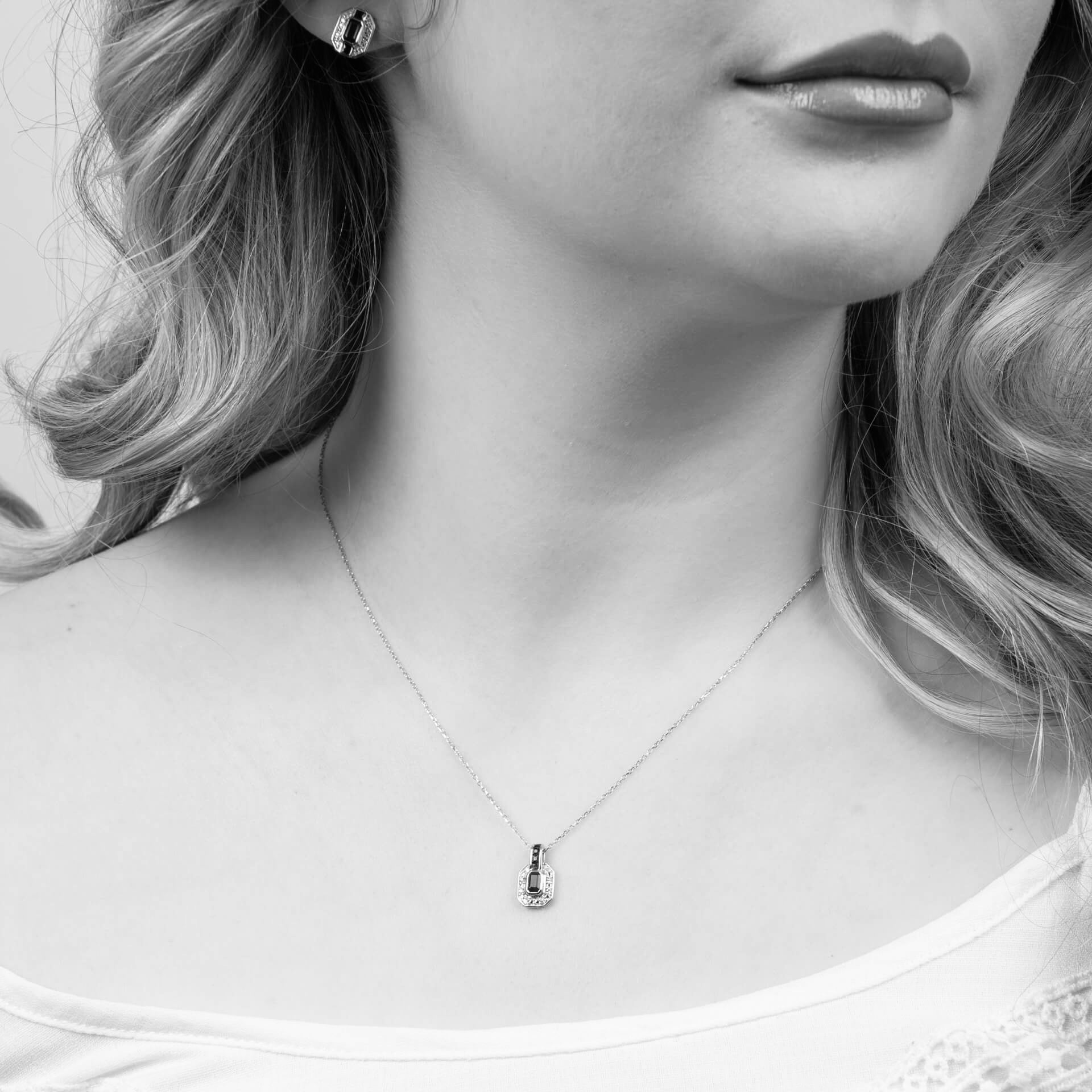 Elements Gold Sapphire Channel and Diamond Necklace