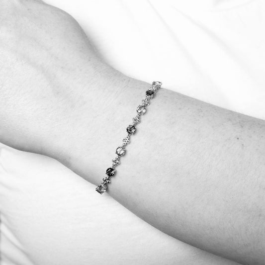 Elements Gold Ornate Blue Topaz Bracelet