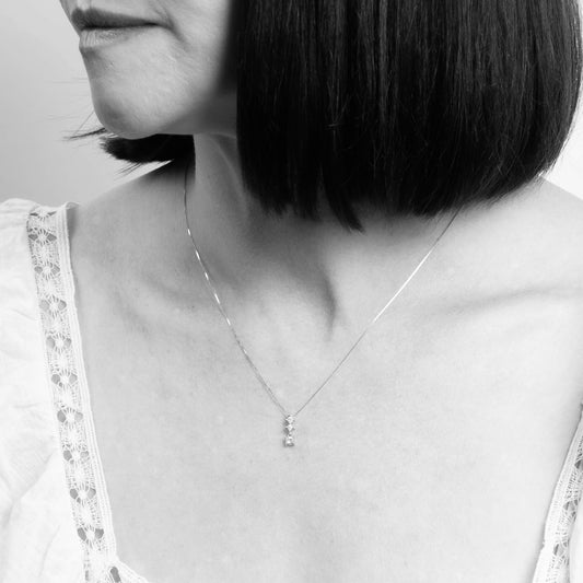 Elements Gold Diamond Trilogy Drop Pendant