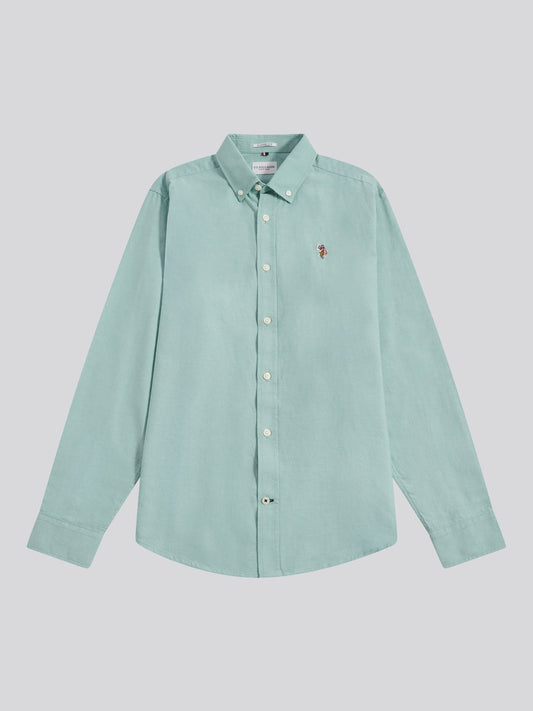 Mens Peached Oxford Shirt Aquifer