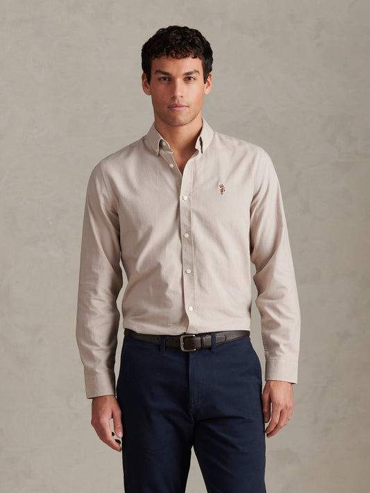 Mens Peached Oxford Shirt String