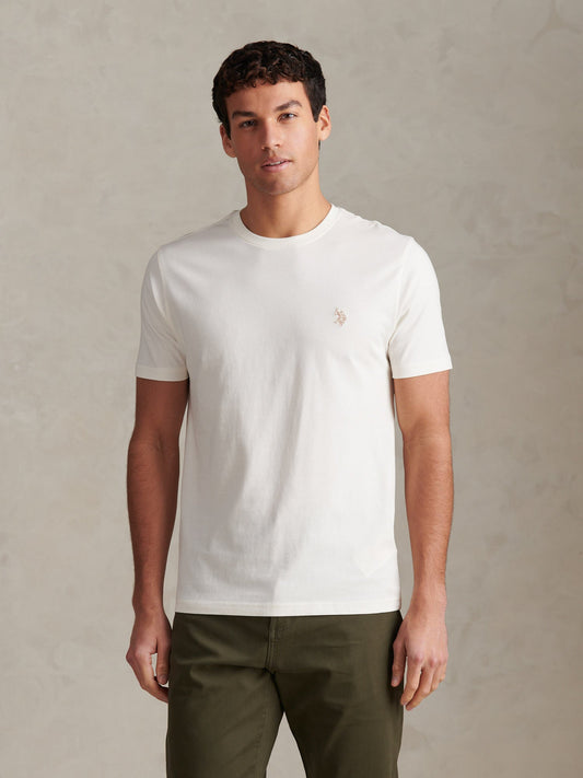 Mens Double Horsemen T-Shirt Whisper White