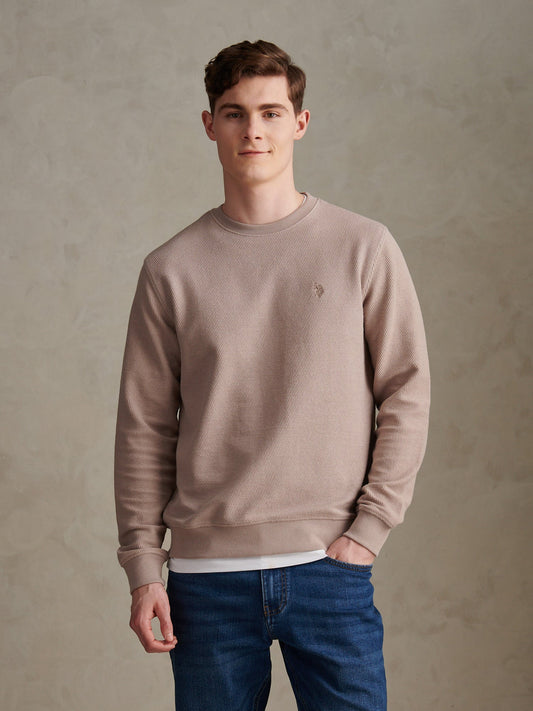 Mens Smart Texture Jersey Crew Sweatshirt Atmosphere