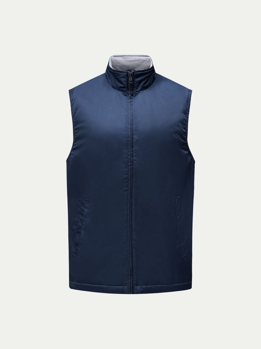 Light Padded Zip Vest in Dark Sapphire Navy