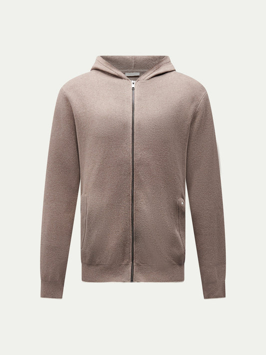 Milano Knit Zip Hoodie in Iron