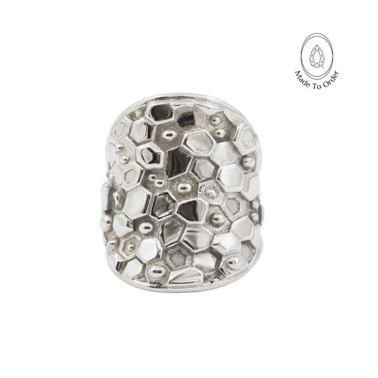 Silver Statement Saddle Ring - Hemera