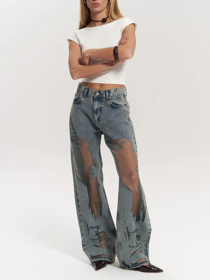 TRIXIE BLUE TRANSPARENT JEANS