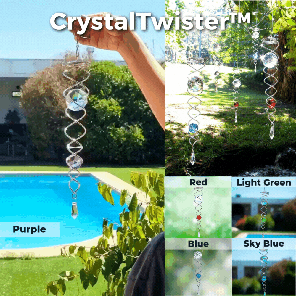 1+1 FREE | CrystalTwister™ - Metal Crystal Spiral Wind Chime