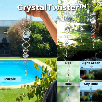 1+1 FREE | CrystalTwister™ - Metal Crystal Spiral Wind Chime