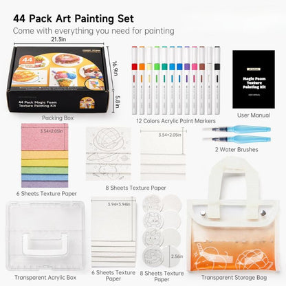 3D Foam Structure Art Set – Creative Craft Kit with Colored Pencils