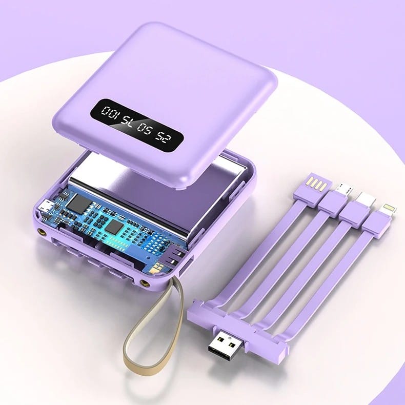 ChargeGo Mini Power Bank 20000mAh with 4 Cables