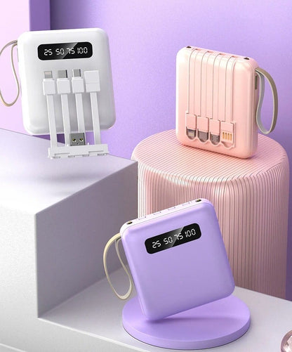 ChargeGo Mini Power Bank 20000mAh with 4 Cables