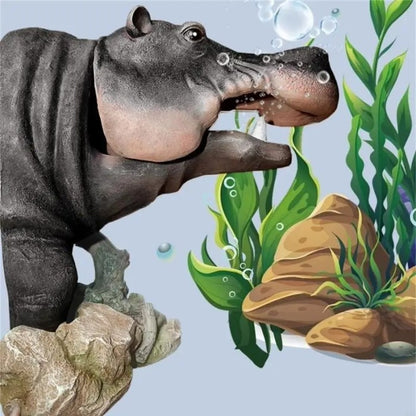 HippoPop Fish Tank Hippo Bubble Decoration Set