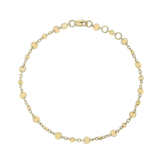 Elements Gold Discs and Chain Bracelet
